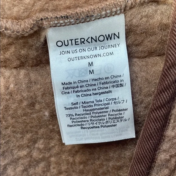 Outerknown Arcana Sherpa fleece Size Large